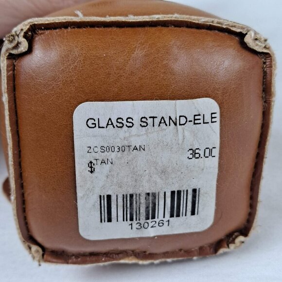 Zuny Tan Elephant Bow Tie Eyeglass Holder Stand Leather Weighted - Picture 8 of 10